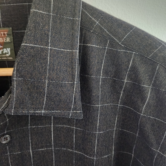 Scott Barber Mens Charcoal Button Down Shirt Size XL - Picture 5 of 6